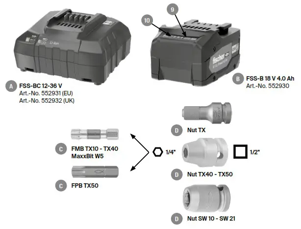 fischer international FSS 18 V 600 Cordless Impact Wrench - Product Overview 2