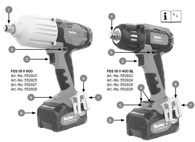 fischer international FSS 18 V 600 Cordless Impact Wrench - Product Overview