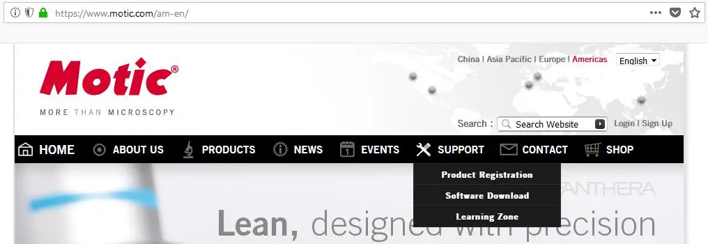 Moticam X Digital Microscope Camera - Camera Registration