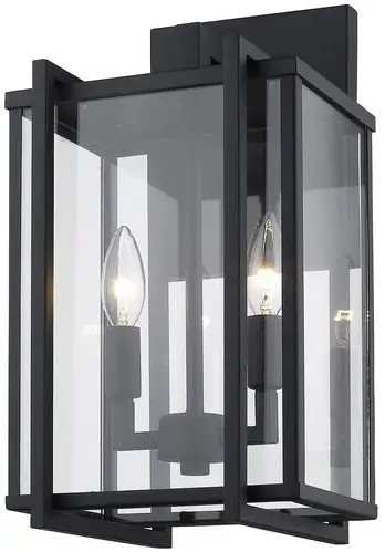 GOLDEN LIGHTING 6071-OPR 16 inch Natural Black Outdoor Wall Mount Instruction Manual