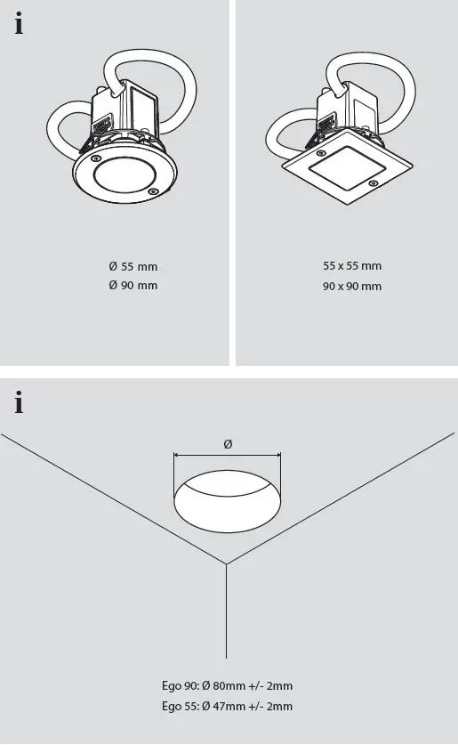 Artemide-Ego 55-90 Ego-Square Recessed-Outdoor-LED-Ceiling Light-2