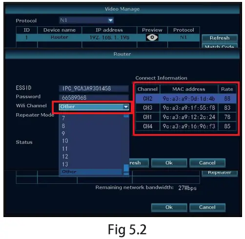 YESKAMO Wireless Repeater IPC Router - NVR Connect NVR Through N12