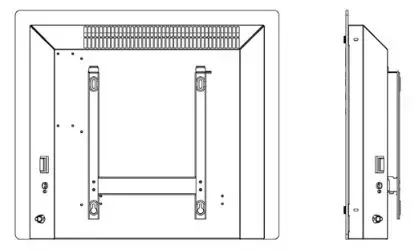 ZASS Convector Electric ZKG 01 B-W - Aim the 4 holes in the back of the machine to the 4 hooks on the wall bracket
