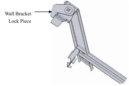 ZASS Convector Electric ZKG 01 B-W - Fix the wall bracket lock piece onto the bracket with screws