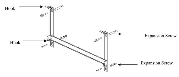 ZASS Convector Electric ZKG 01 B-W - Take out the wall brackets and expansion screws