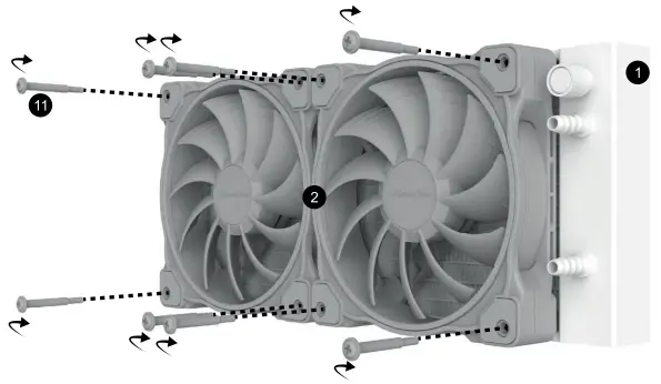 Alpenfoehn Gletscherwasser 240mm White AIO Liquid Cooler with ARGB - fig 8