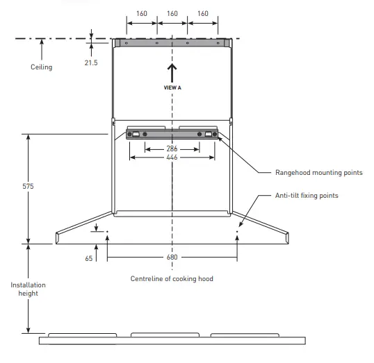 BeefEater RANGE HOOD BRC214SA-vertical centre