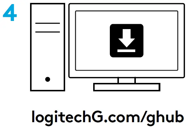 logitech G733 Light Speed Wireless Gaming Headset setup instruction 4