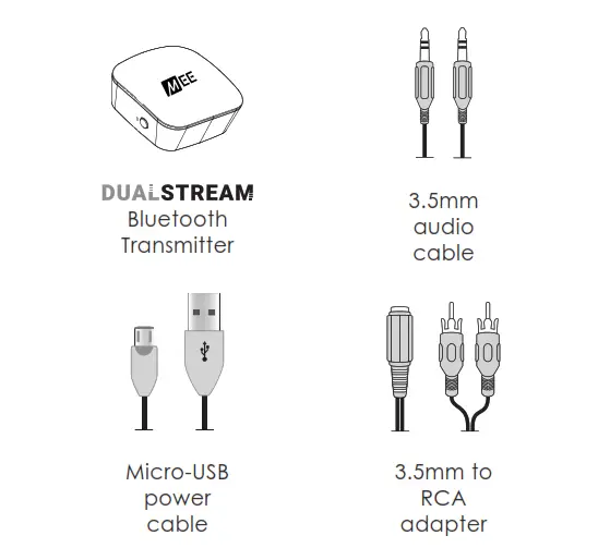MEE audio DUAL STREAM AF-S1 Universal - PACKAGE CONTENTS