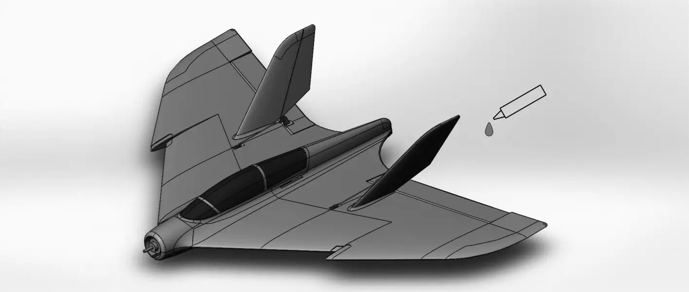 Assembly the tail wing