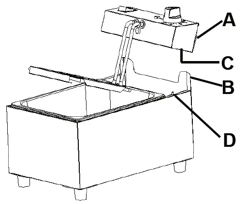 apuro DB203-A Twin Tank Twin Basket Countertop Fryer 2x 3Ltr operation-1
