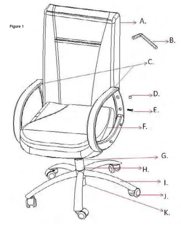 Homedics OCTS-200 Shiatsu Massage Chair - INVENTORY OF PARTS
