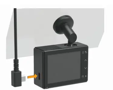 Plug the vehicle power cable