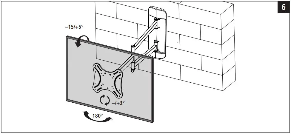 hama 00108732 TV Wall Bracket Instruction Manual - Installation