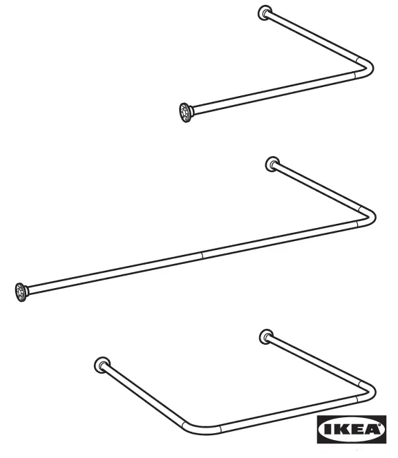 IKEA 503.060.17 VIKARN Shower Curtain Rod