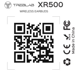 TREBLAB XR500W Bluetooth Headphones-- jh