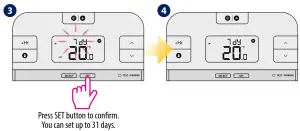 SALUS RT510 Programmable Room Thermostat - Holiday Mode5