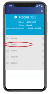 LEVITON G-10474C Lumina RF Standalone App -Create Groups