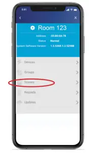 LEVITON G-10474C Lumina RF Standalone App -Create Scenes