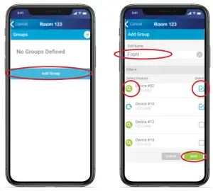 LEVITON G-10474C Lumina RF Standalone App -Group Programming