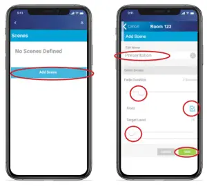 LEVITON G-10474C Lumina RF Standalone App - Scene Programming