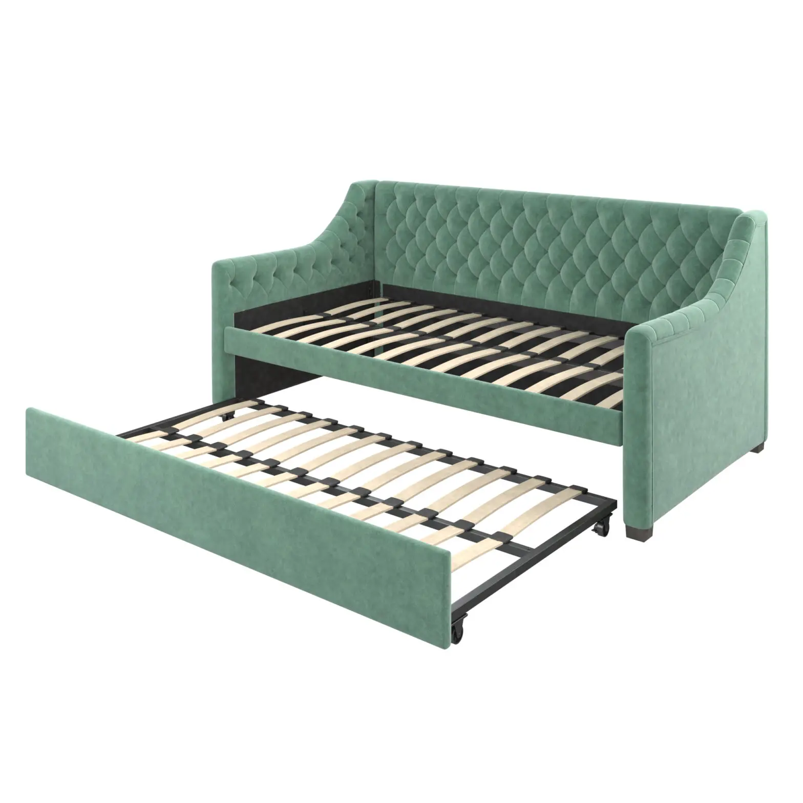 Littleseeds Monarch Hill Ambrosia Upholstered Daybed With Trundle, Teal Velvet [4337939ls] User Manual