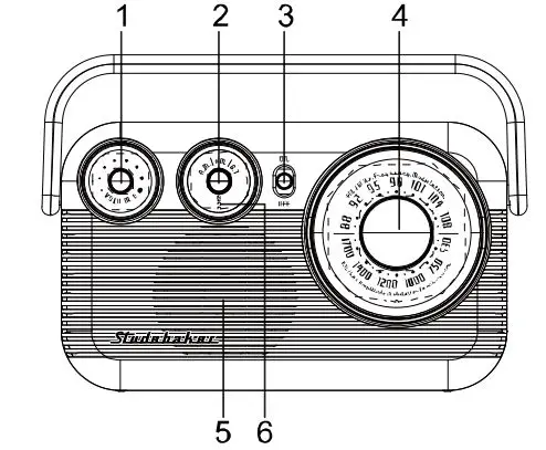DEREN R-3972T Portable Bluetooth AM-FM Radio fig2