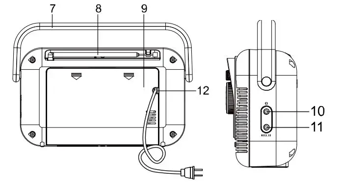 DEREN R-3972T Portable Bluetooth AM-FM Radio fig3