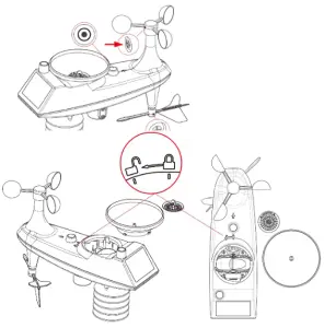 Fuzhou Emax Electronic W6 Professional Weather Station - rain sensor