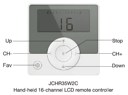 JIECANG JCHR35W2C LCD Remote Controller - Buttons 1