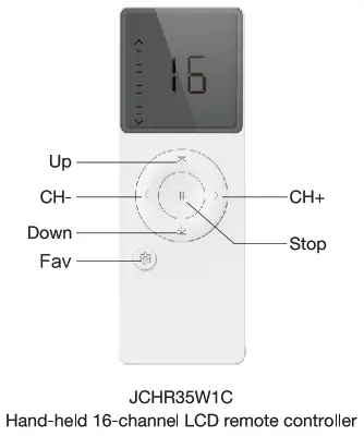 JIECANG JCHR35W2C LCD Remote Controller - Buttons