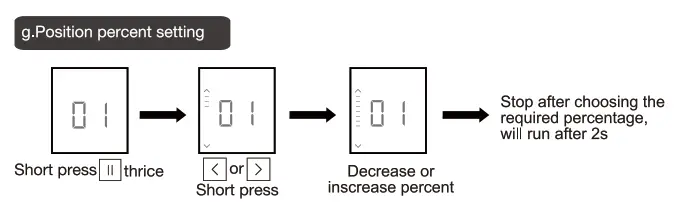 JIECANG JCHR35W2C LCD Remote Controller - osition percent setting