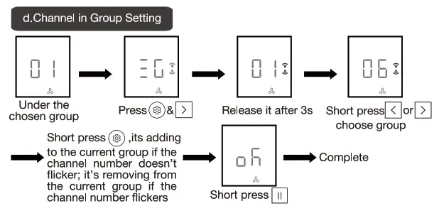 JIECANG JCHR35W2C LCD Remote Controller - under GROUP