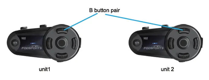 Pairing Two V6S headsets and talk