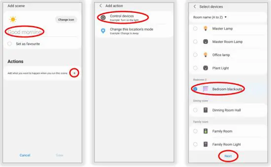 sOmfy IFTTT Tahoma RTS Zigbee Smartphonr and Tablet - From the Favorites screen