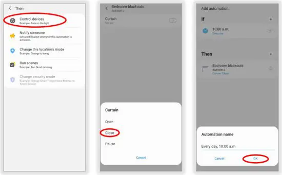sOmfy IFTTT Tahoma RTS Zigbee Smartphonr and Tablet - Name the Automation