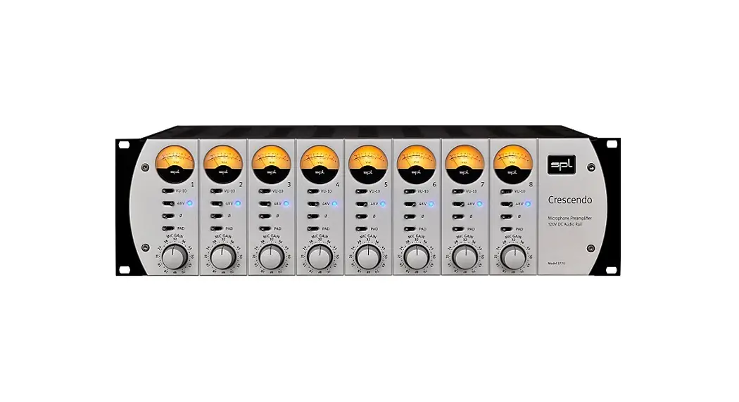 Spl Crescendo 120v Eight Channel Microphone Preamplifier User Manual
