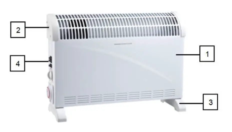 anko DL01D-T -Convector- Heater with -Timer -FIG 2