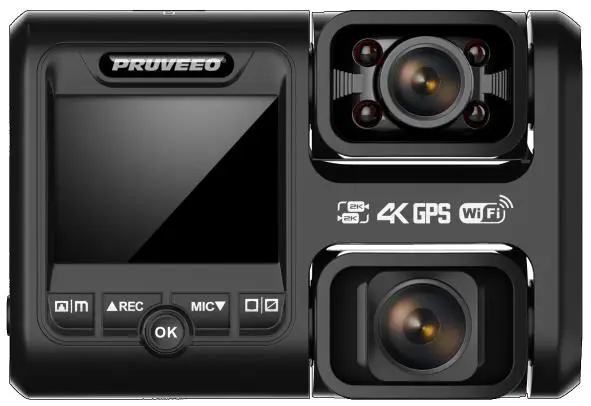 PRUVEEO-D30-4K-GPS-WiFi-Dual-Dash-Camera-image