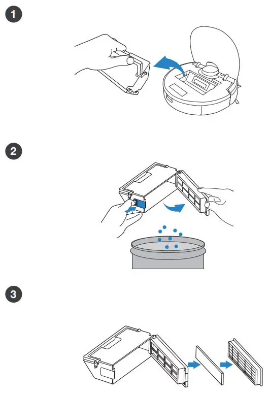 ECOVACS Deebot T9 Instruction Manual - Maintain Dust Bin and Filters