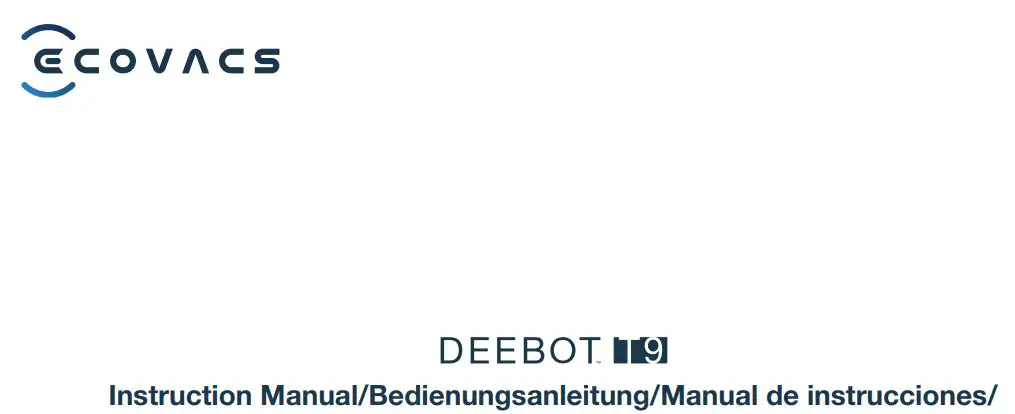 ECOVACS Deebot T9 Instruction Manual