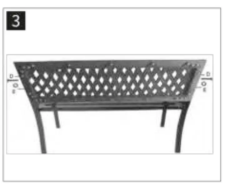 909 Outdoor C072 Steel Garden Bench FIG 4