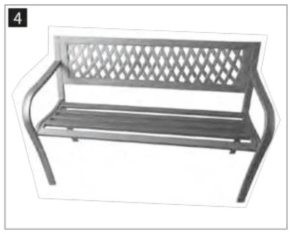 909 Outdoor C072 Steel Garden Bench FIG 5