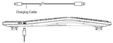 Shenzhen-Zhuoyu-Technology-JP-205-2.4G+Bluetooth-Rechargeable-Ergonomic-Keyboard-Charge-the-Keyboard