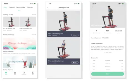 Interface of training course