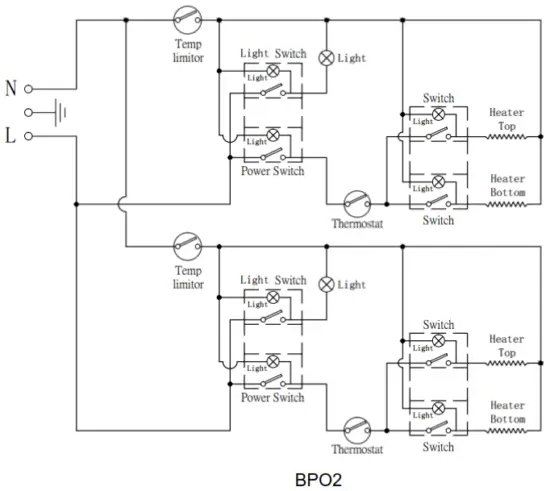 blizzard BPO1 Countertop Pizza Oven - Circuit 1