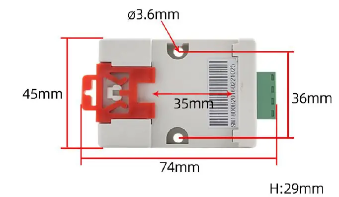 sonbus RS232 serial rail type temperature sensor-fig1
