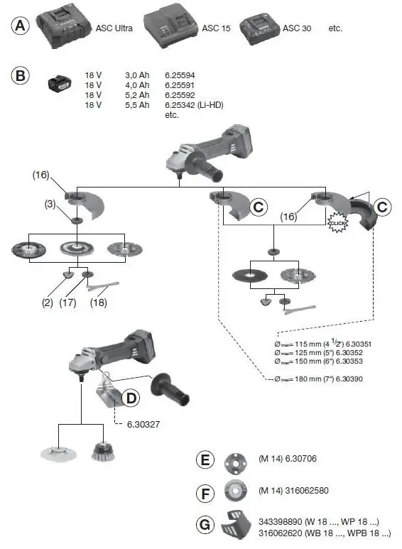 metabo W 18 LTX 115 Quick Cordless Angle Grinder 34