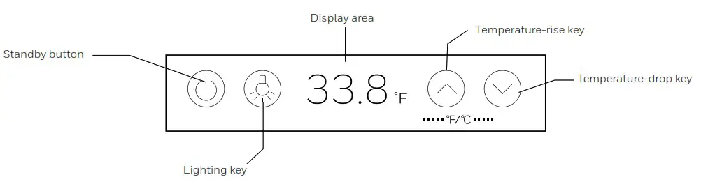 Honeywell H48WCB Can Beverage Cooler - Display Control