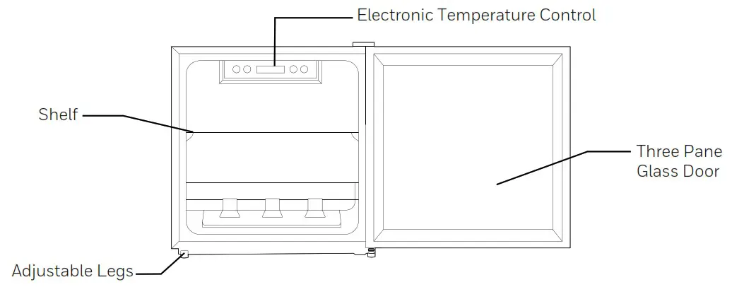 Honeywell H48WCB Can Beverage Cooler - Names of Components